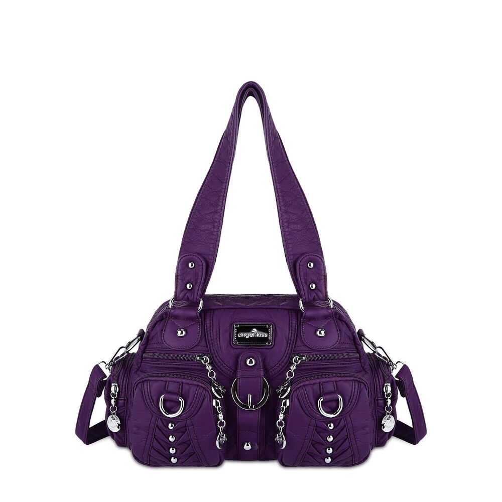 8128 Small Purse Handbag Crossbody and Shoulder Bags Multipocket Soft Hobo